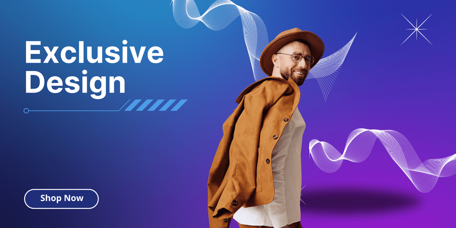 Blue Purple Modern Gradient We're Launching Exclusive Phone Banner